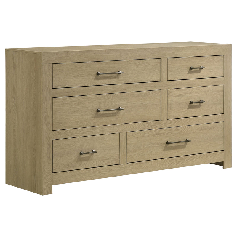 Hendricks 6-drawer Bedroom Dresser Light Oak