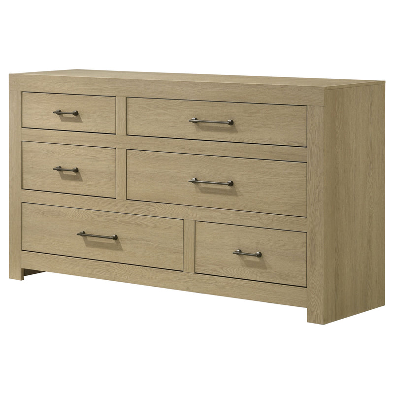 Hendricks 6-drawer Bedroom Dresser Light Oak