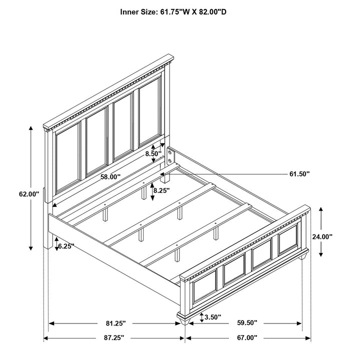 Bennington Rectangular Bed Acacia Brown