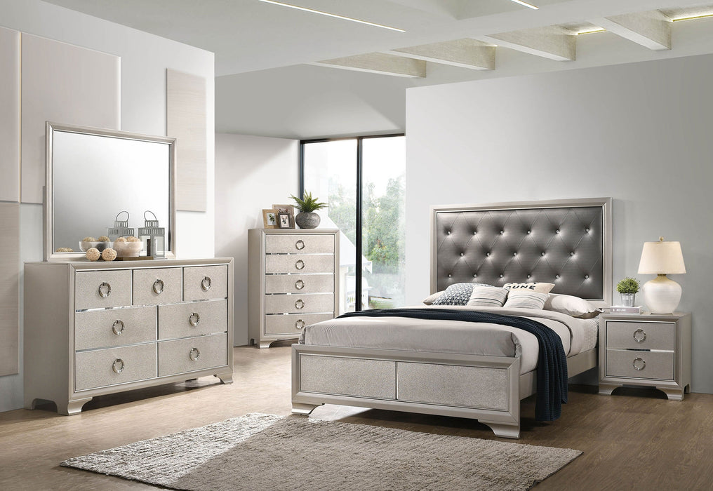 Salford   Bedroom Set Metallic Sterling