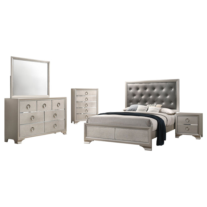 Salford   Bedroom Set Metallic Sterling