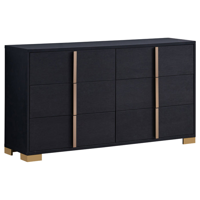 Marceline   Bedroom Set with LED Headboard Black