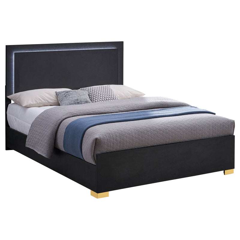 Cama con panel LED Marceline Wood
