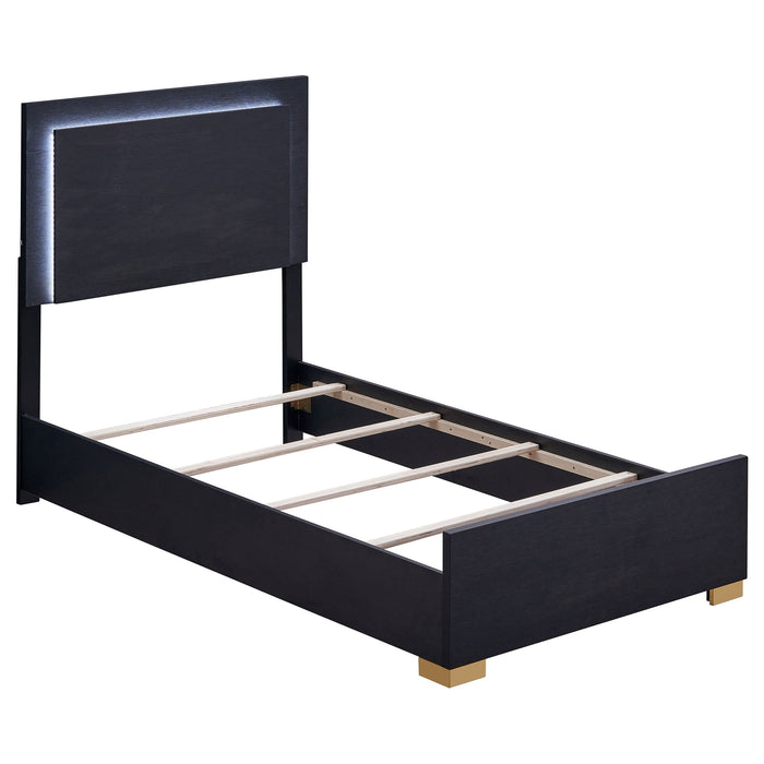 Marceline   Bedroom Set with LED Headboard Black