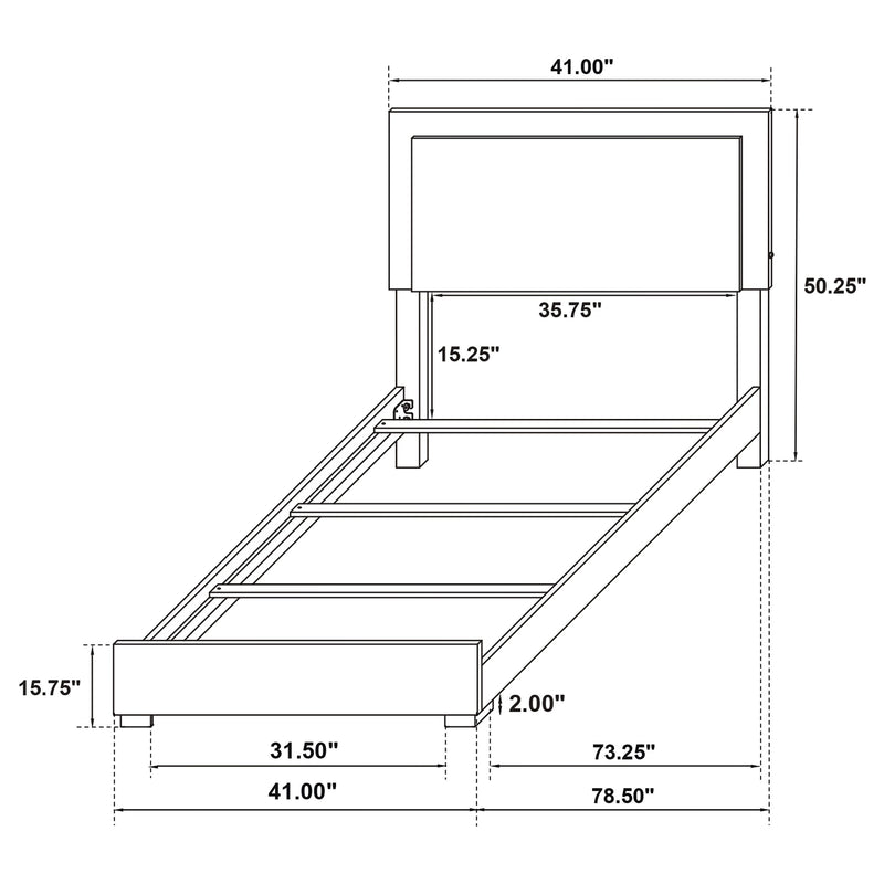 Cama con panel LED Marceline Wood