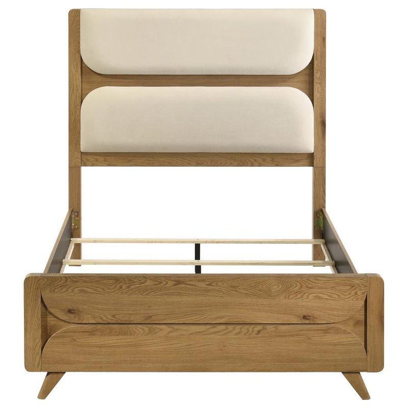 Bennett Mid-Century Fabric Upholstered Panel Bed