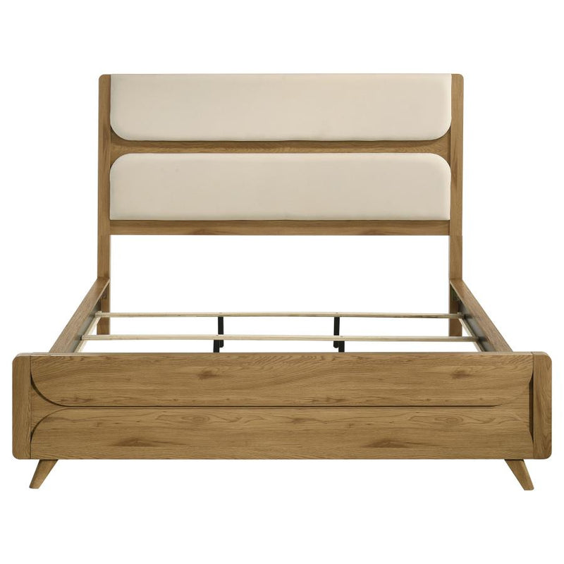 Bennett Mid-Century Fabric Upholstered Panel Bed