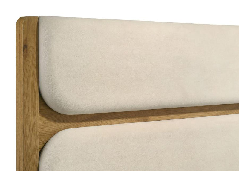 Bennett Mid-Century Fabric Upholstered Panel Bed