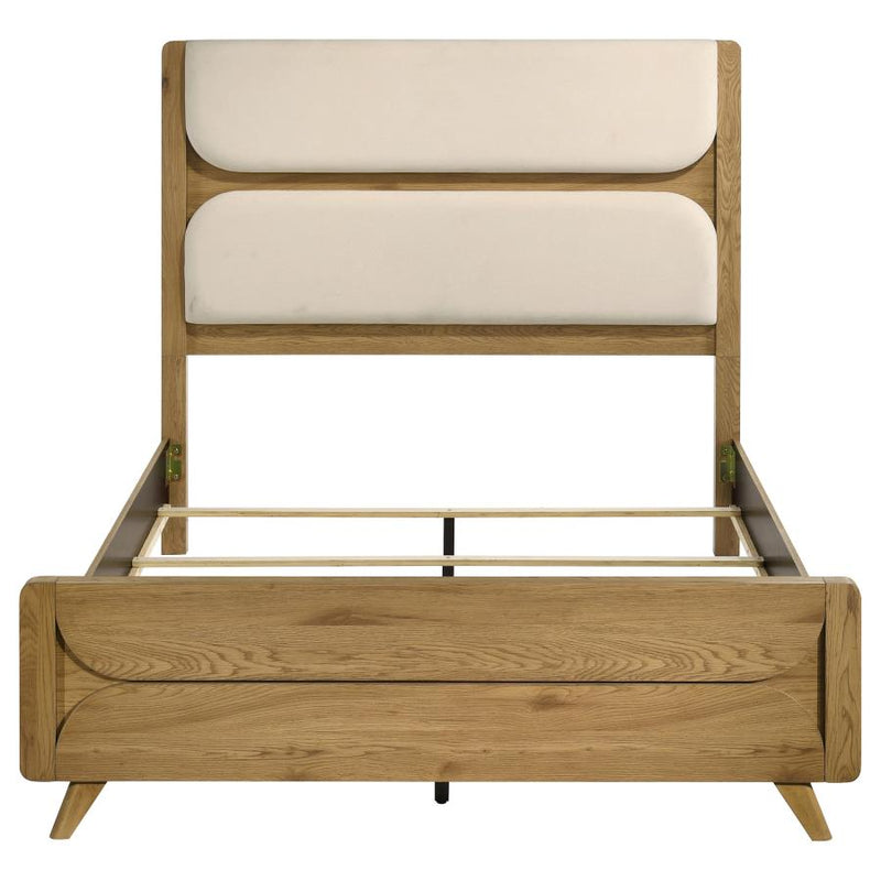 Bennett Mid-Century Fabric Upholstered Panel Bed