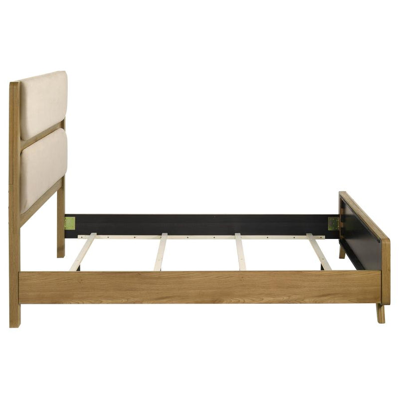 Bennett Mid-Century Fabric Upholstered Panel Bed