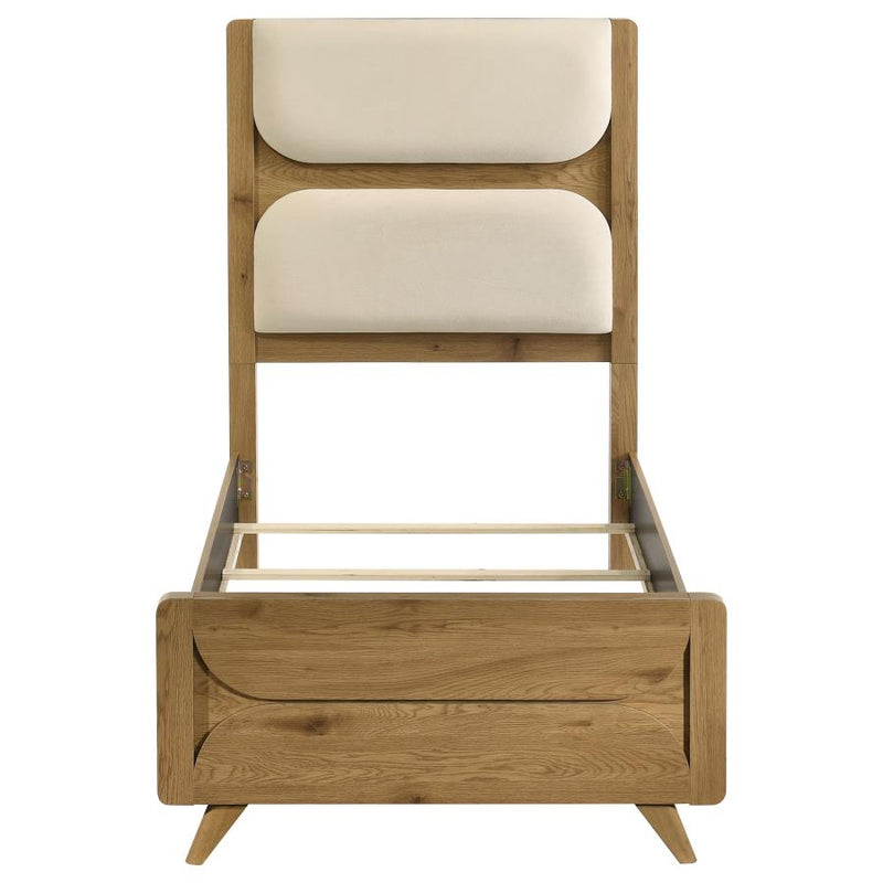 Bennett Mid-Century Fabric Upholstered Panel Bed