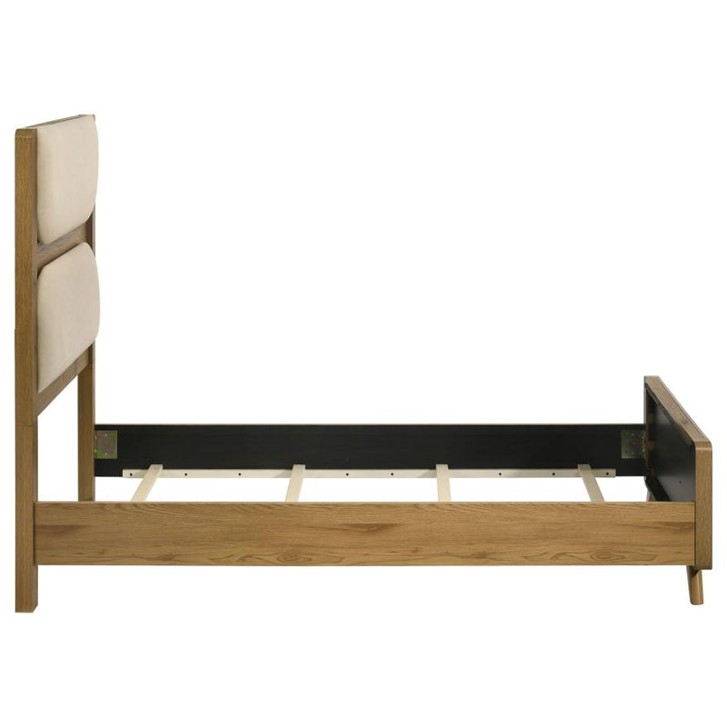 Bennett Mid-Century Fabric Upholstered Panel Bed