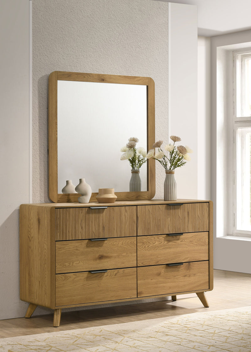 Bennett 6-drawer Bedroom Dresser Cabinet Light Oak