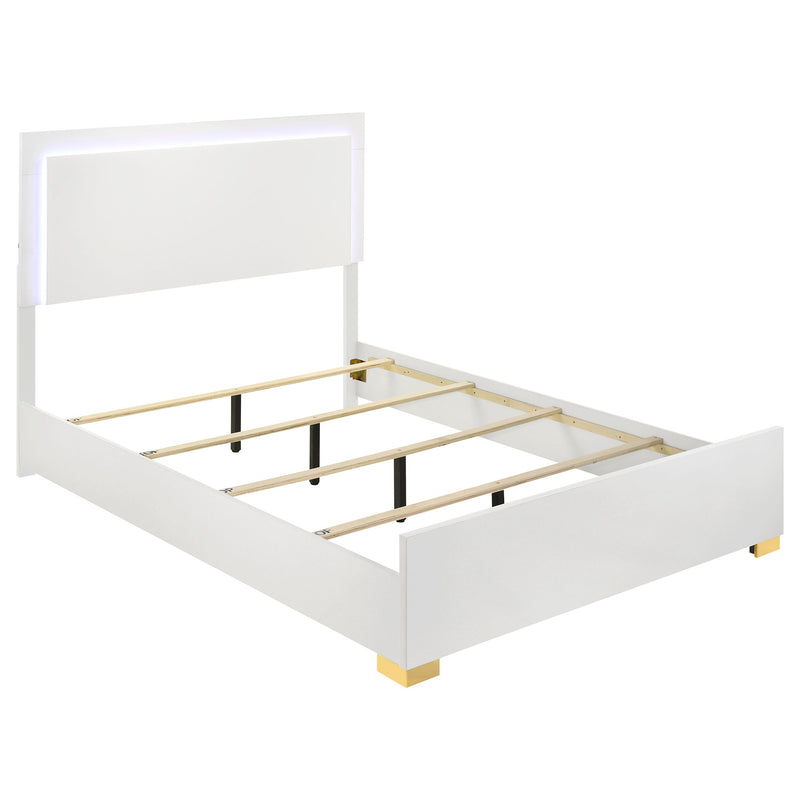 Cama con panel LED Marceline Wood