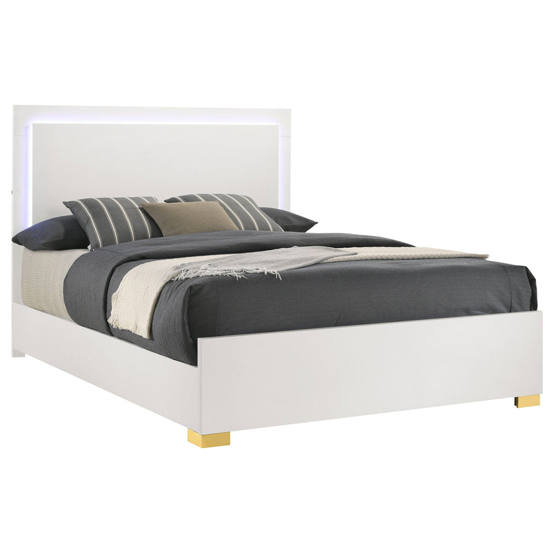 Cama con panel LED Marceline Wood