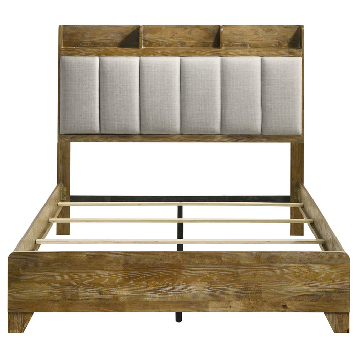 Henderson 57-inch Bookcase Panel Bed Medium Oak