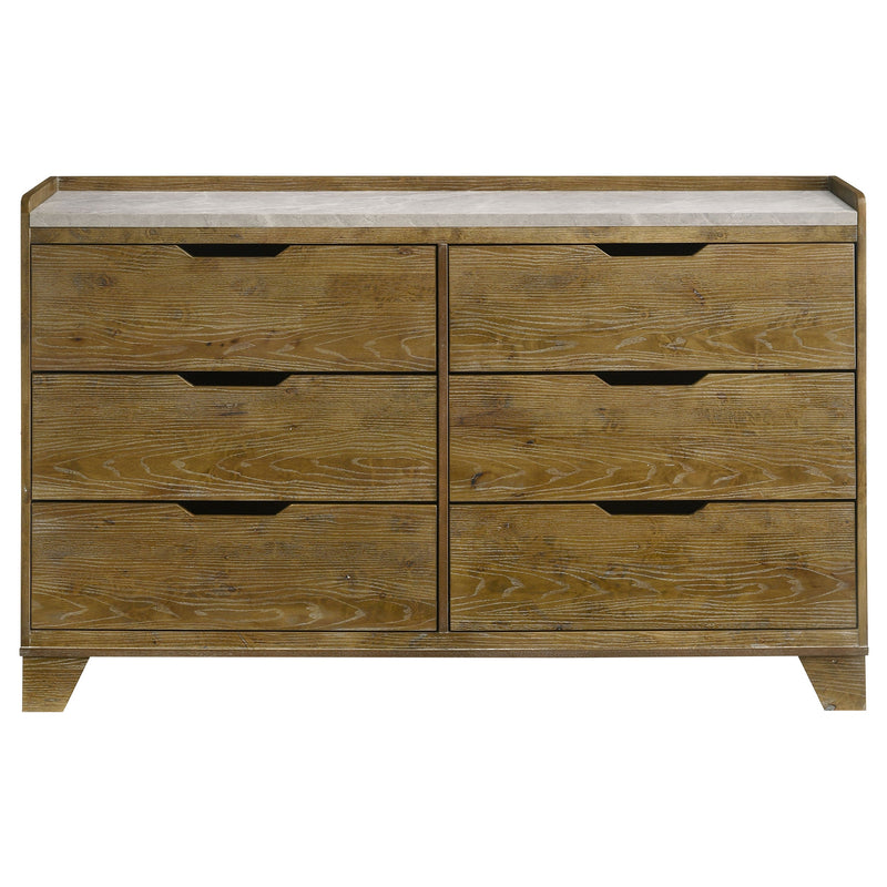 Henderson 6-drawer Bedroom Dresser Cabinet Medium Oak