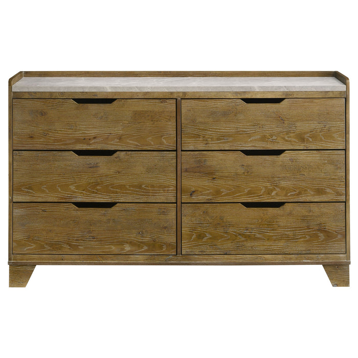 Henderson 6-drawer Bedroom Dresser Cabinet Medium Oak