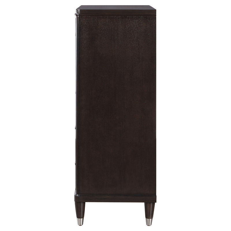 Cómoda de dormitorio de 5 cajones Emberlyn, marrón