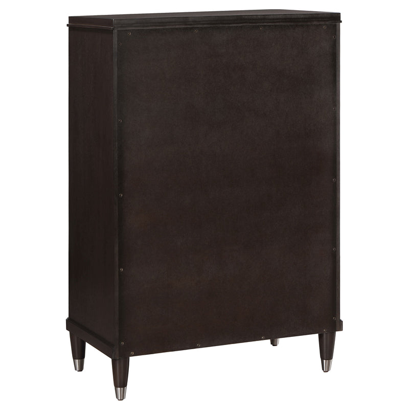 Cómoda de dormitorio de 5 cajones Emberlyn, marrón