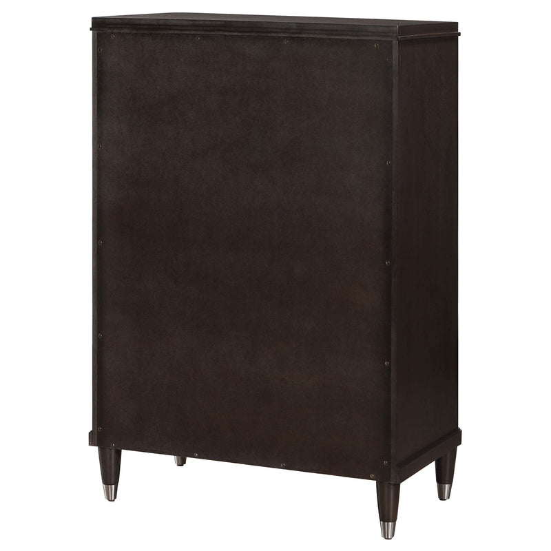 Cómoda de dormitorio de 5 cajones Emberlyn, marrón