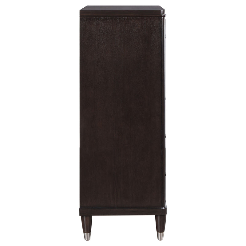 Cómoda de dormitorio de 5 cajones Emberlyn, marrón