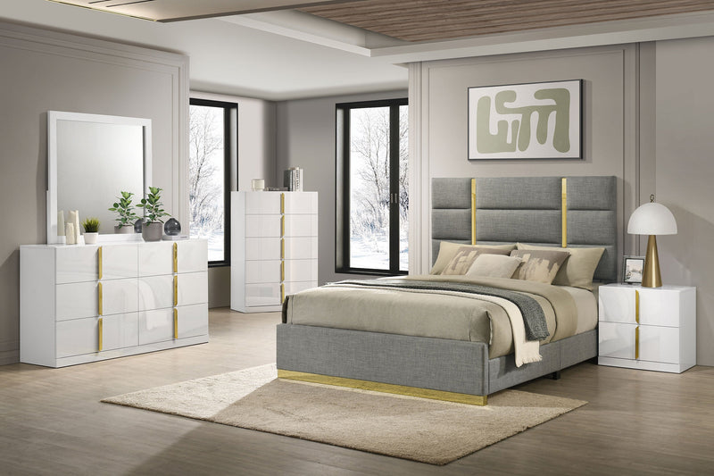 Ines 52-inch Fabric Upholstered Panel Bed