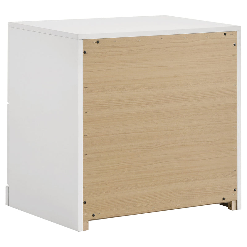 Ines Bedroom Set Grey and White High Gloss