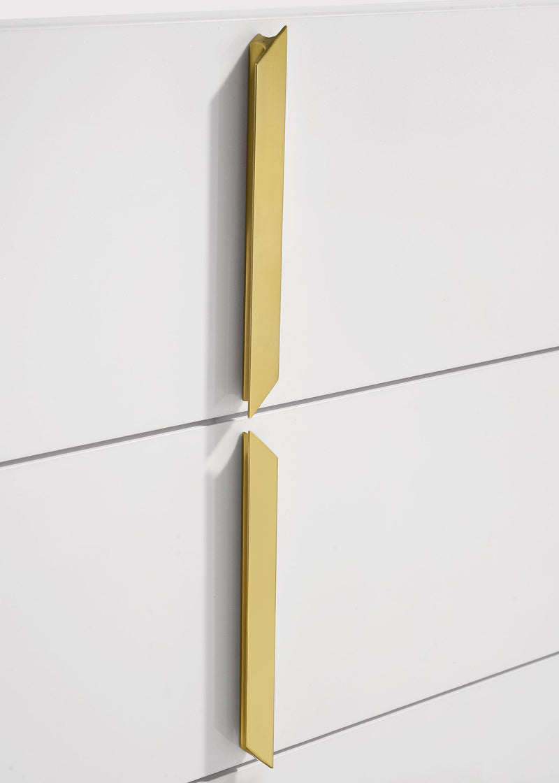 Ines 5-drawer Bedroom Chest of Drawers White High Gloss