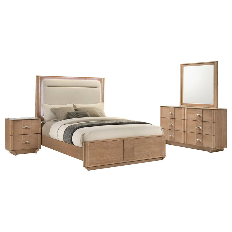 Leanne Bedroom Set Light Oak