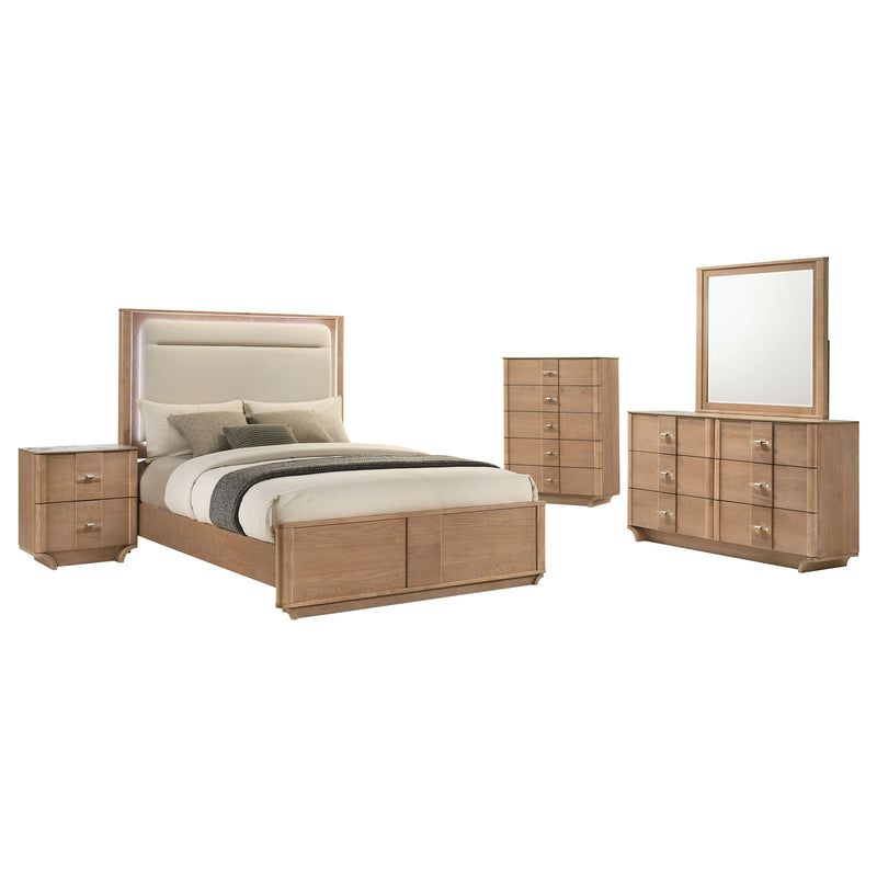 Leanne Bedroom Set Light Oak