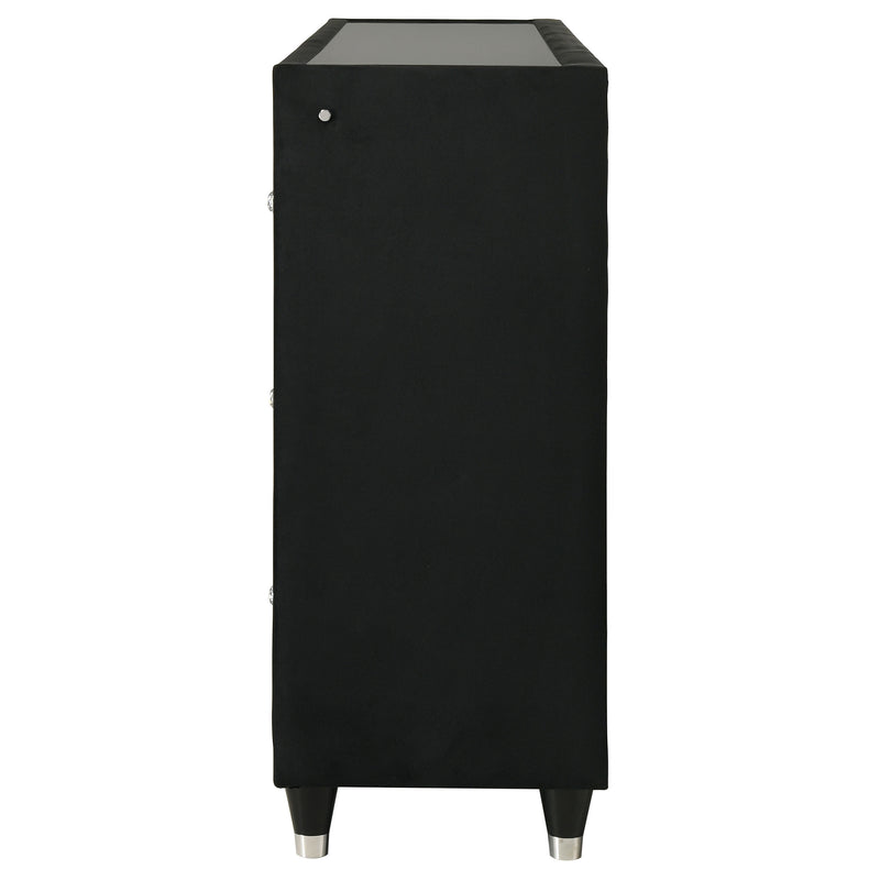 Lorient 8-drawer LED Dresser Black