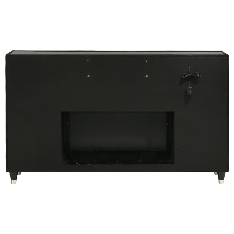 Lorient 8-drawer LED Dresser Black