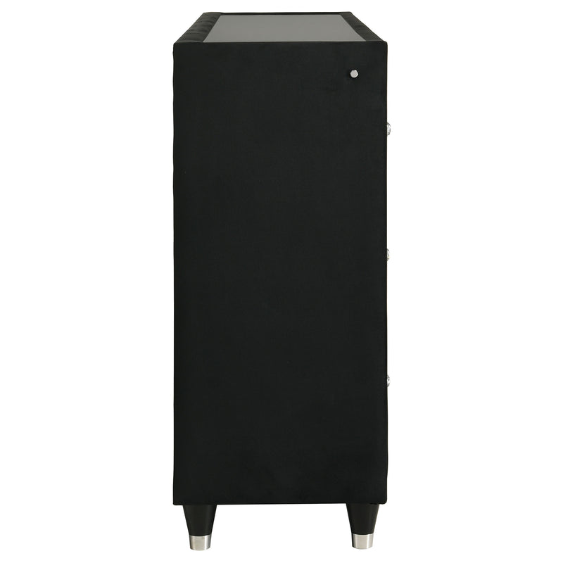 Lorient 8-drawer LED Dresser Black