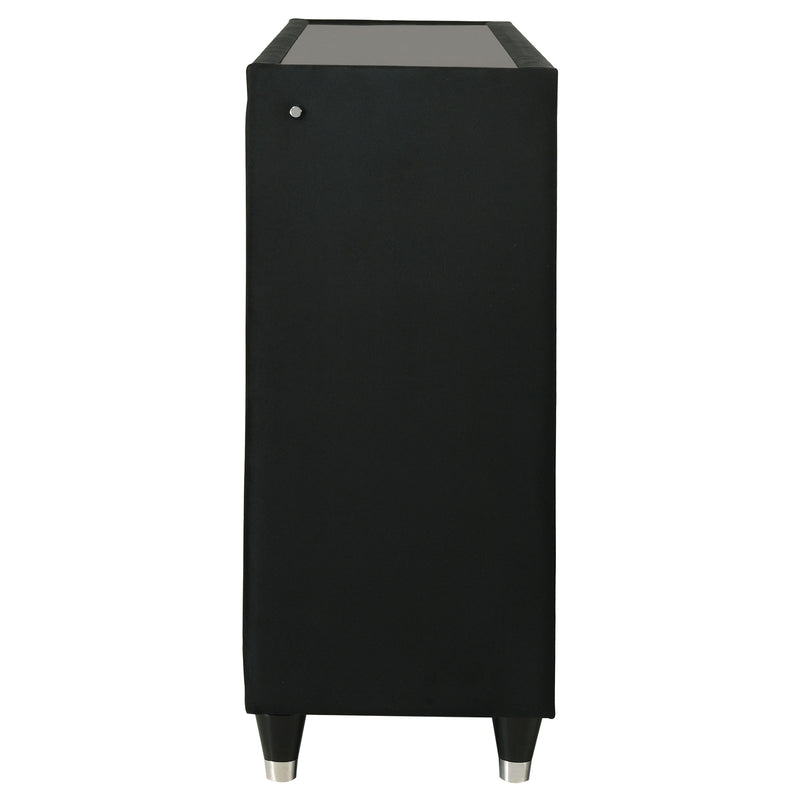 Lorient 8-drawer LED Dresser Black