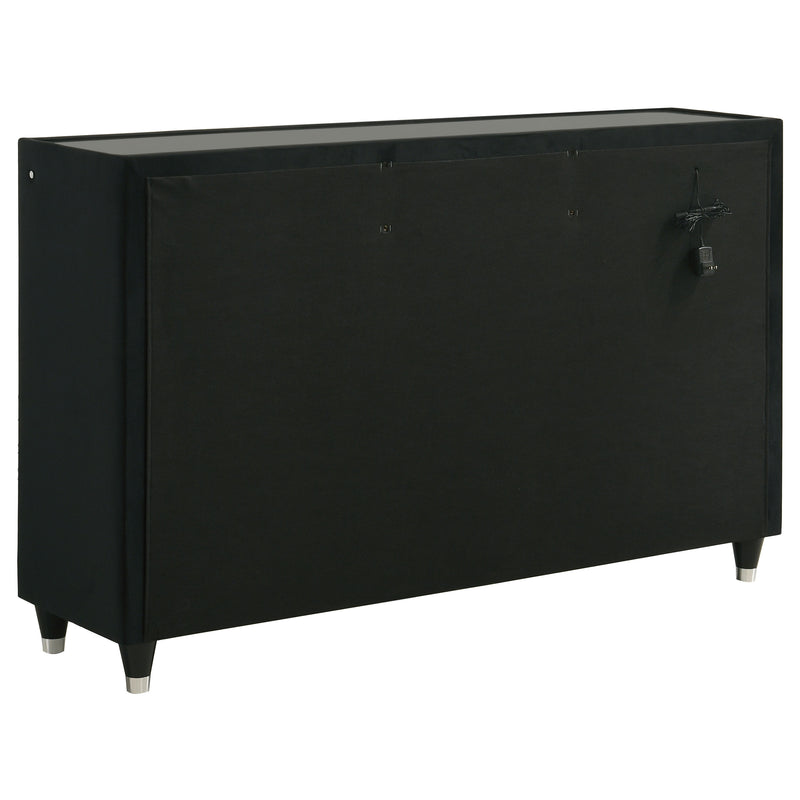 Lorient 8-drawer LED Dresser Black