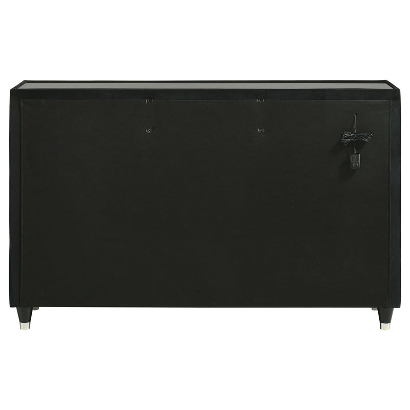 Lorient 8-drawer LED Dresser Black