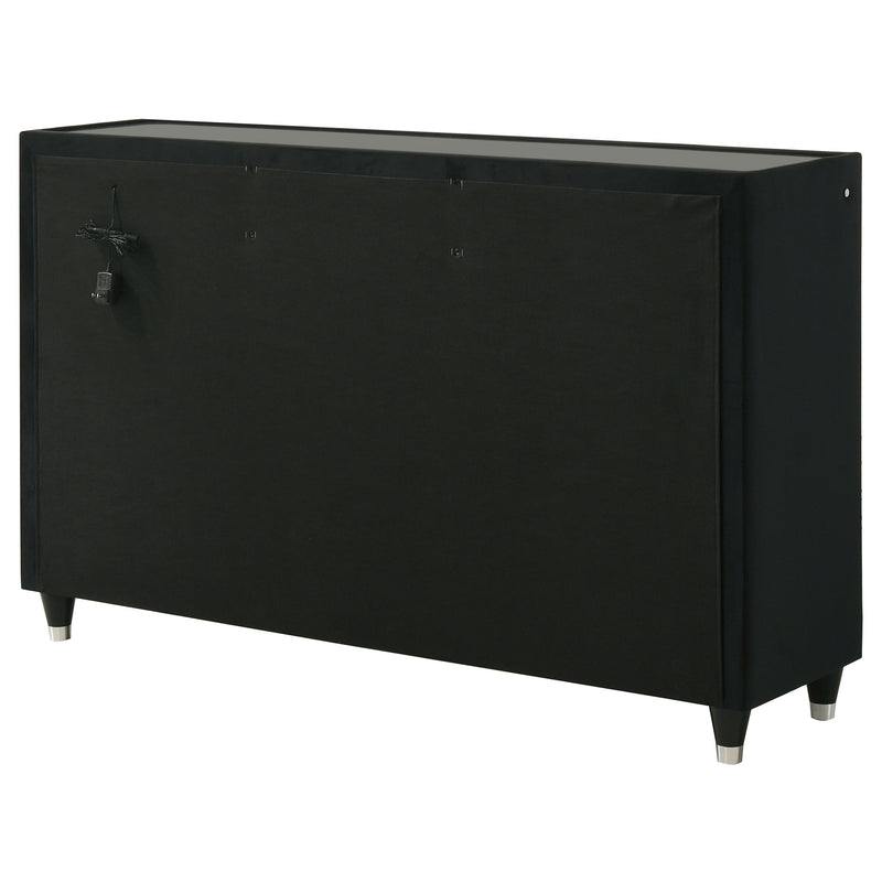 Lorient 8-drawer LED Dresser Black