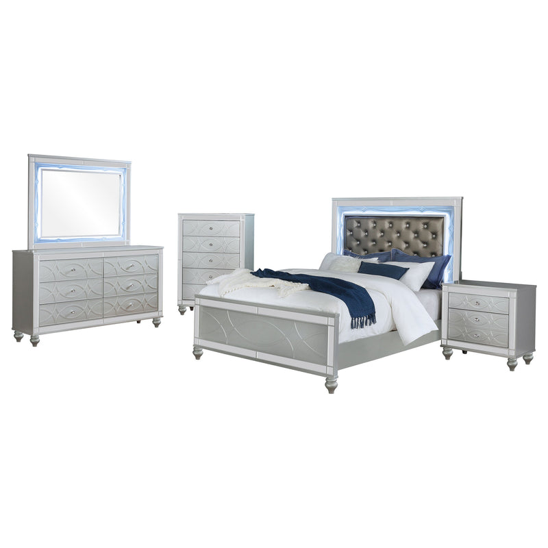 Juego de dormitorio Gunnison plata metálico