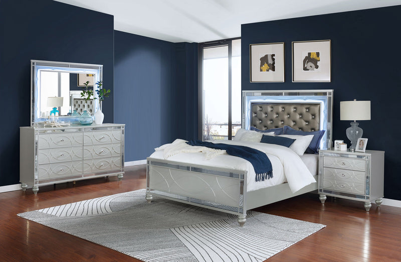 Juego de dormitorio Gunnison plata metálico