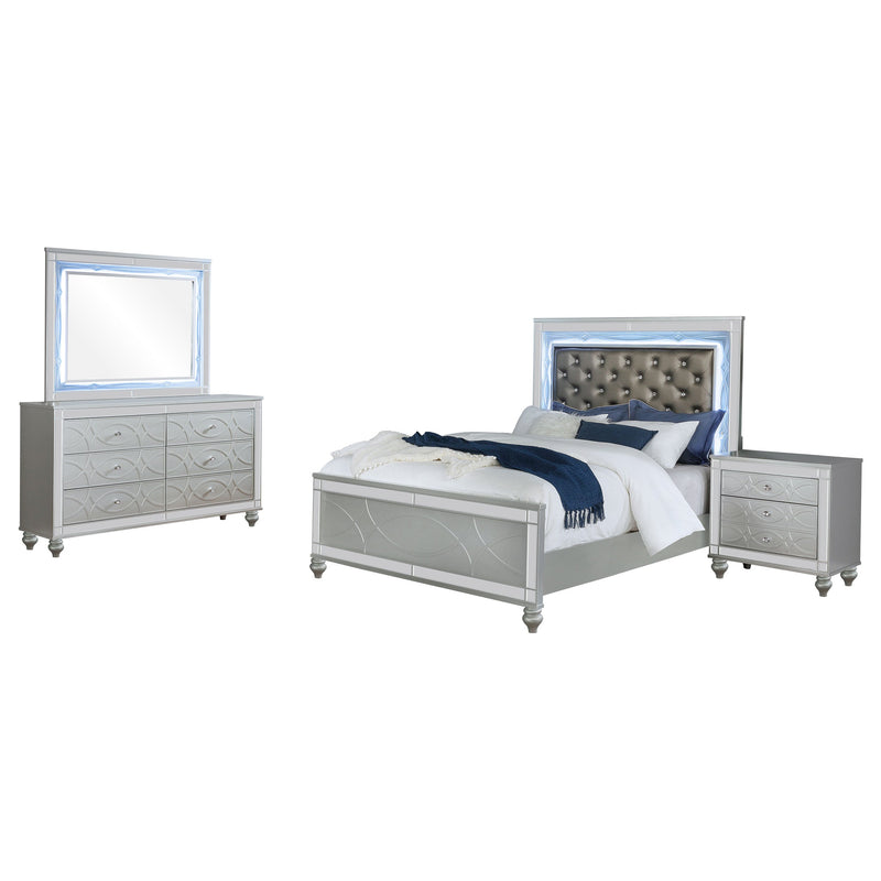 Juego de dormitorio Gunnison plata metálico