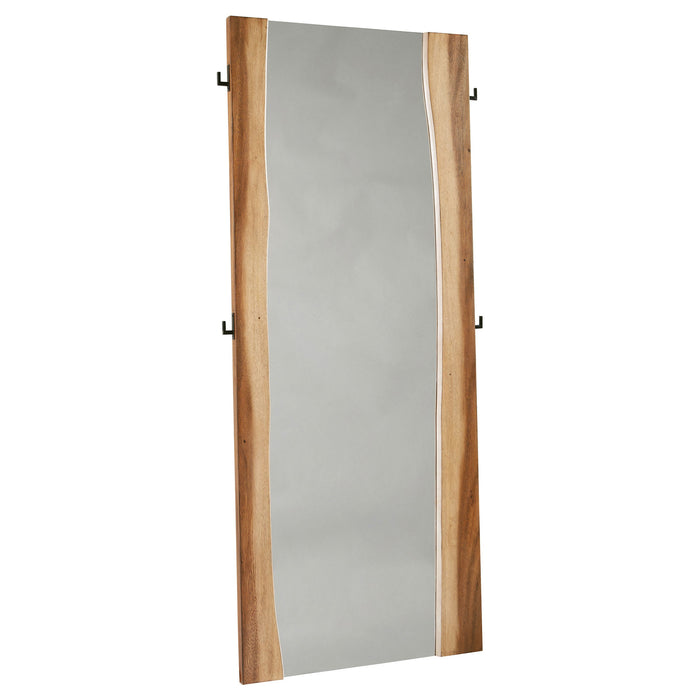 Winslow Standing Mirror Smokey Walnut and Coffee Bean