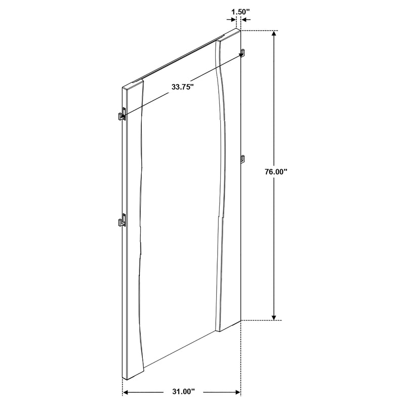 Espejo de pie Winslow de 31 x 76 pulgadas, nogal ahumado
