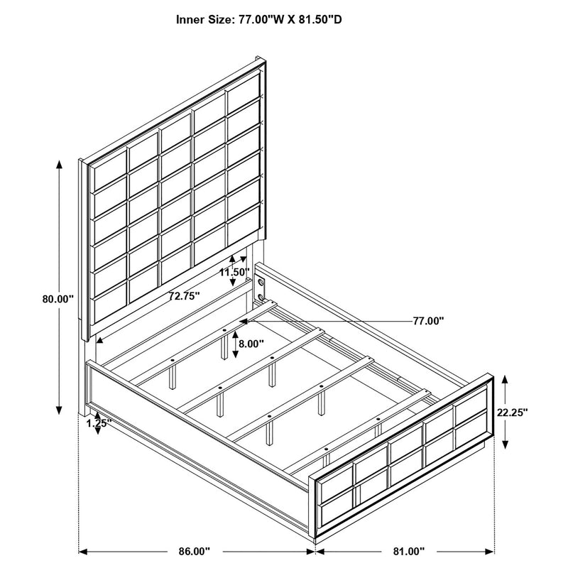 Durango 77-inch Panel Bed