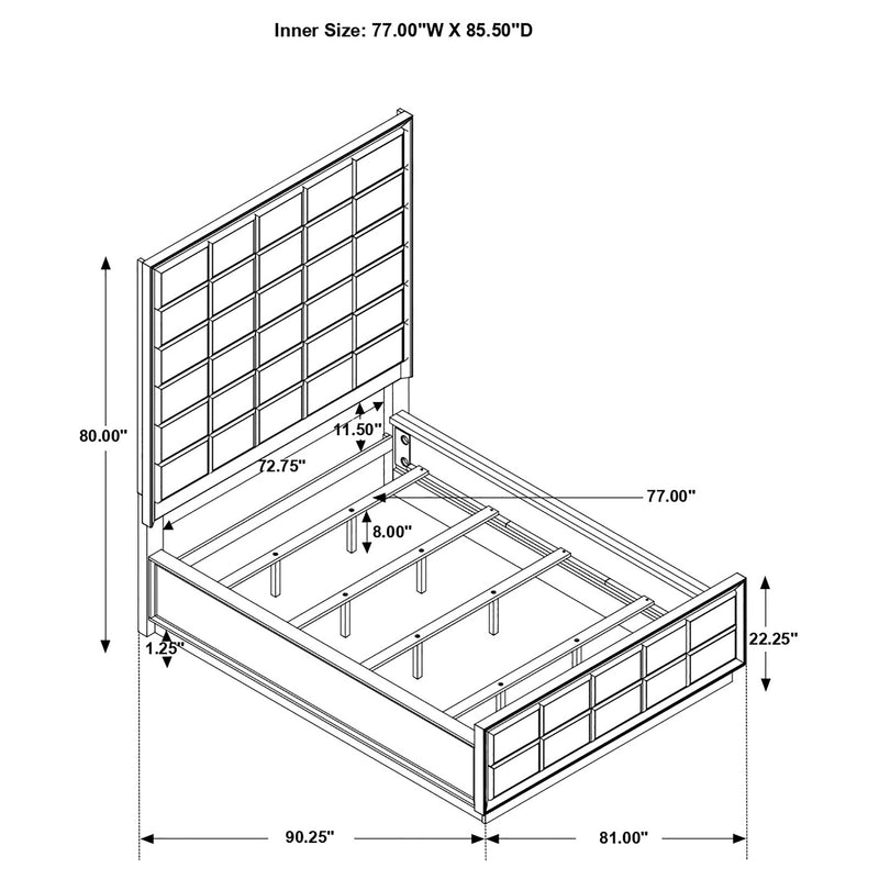 Durango 77-inch Panel Bed