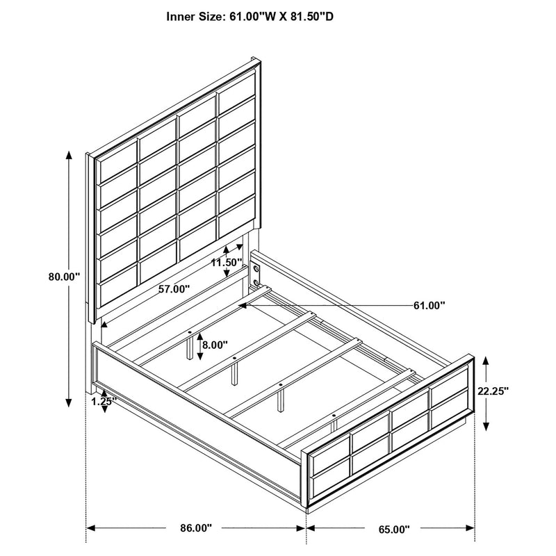 Durango 77-inch Panel Bed