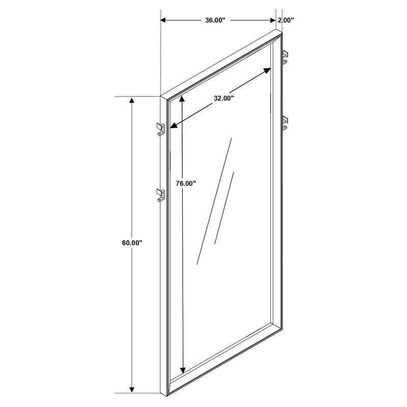 Durango 80-inch Standing Floor Mirror