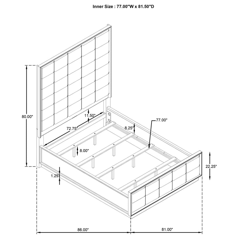 Durango 77-inch Panel Bed