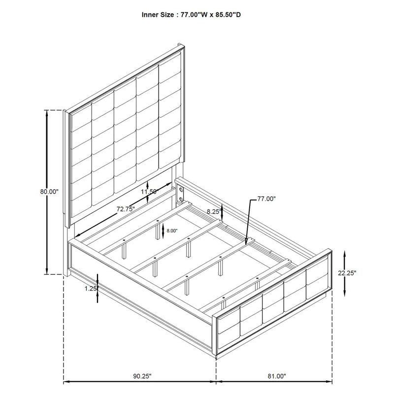 Durango 77-inch Panel Bed