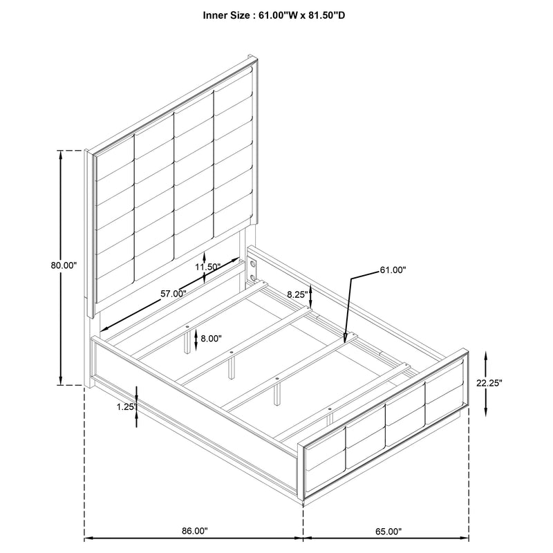 Durango 77-inch Panel Bed